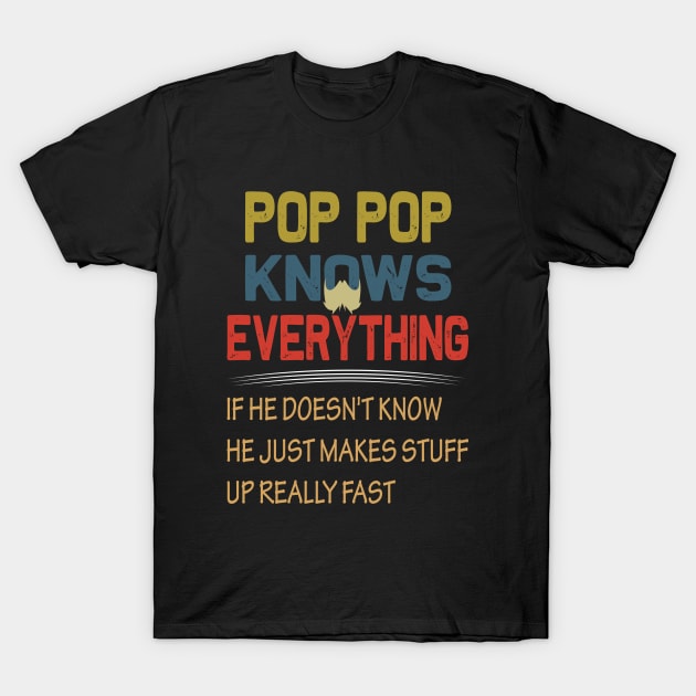 pop pop knows everything..fathers day gift T-Shirt by DODG99